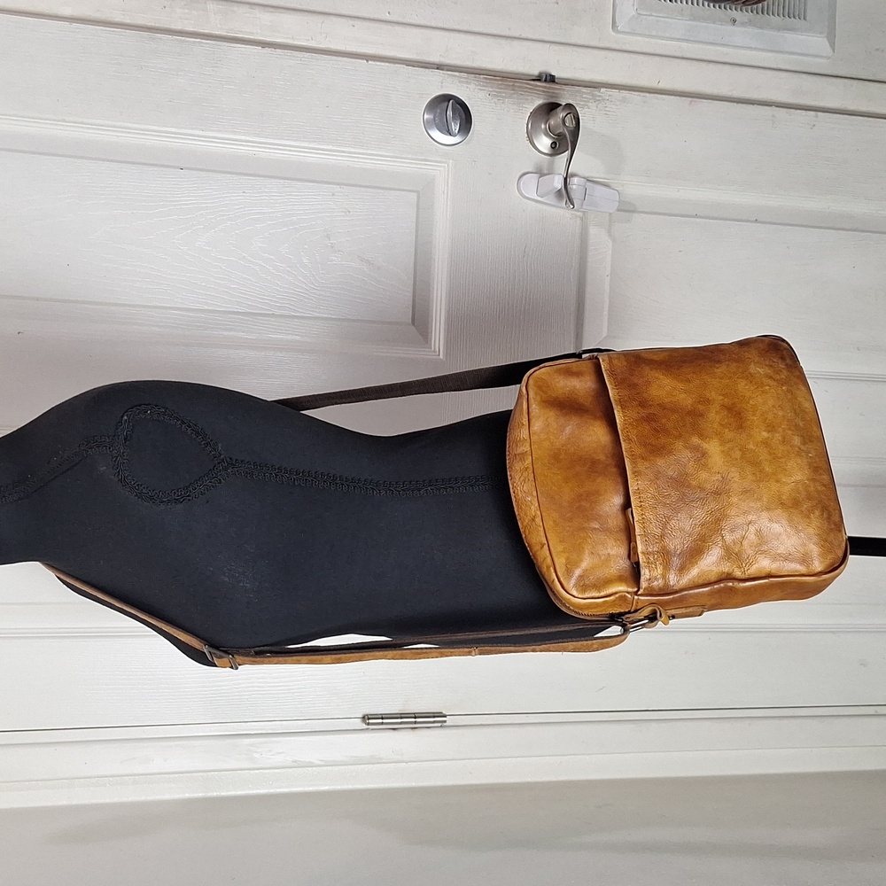 Jack & Chris Leather Tan Crossbody Bag
